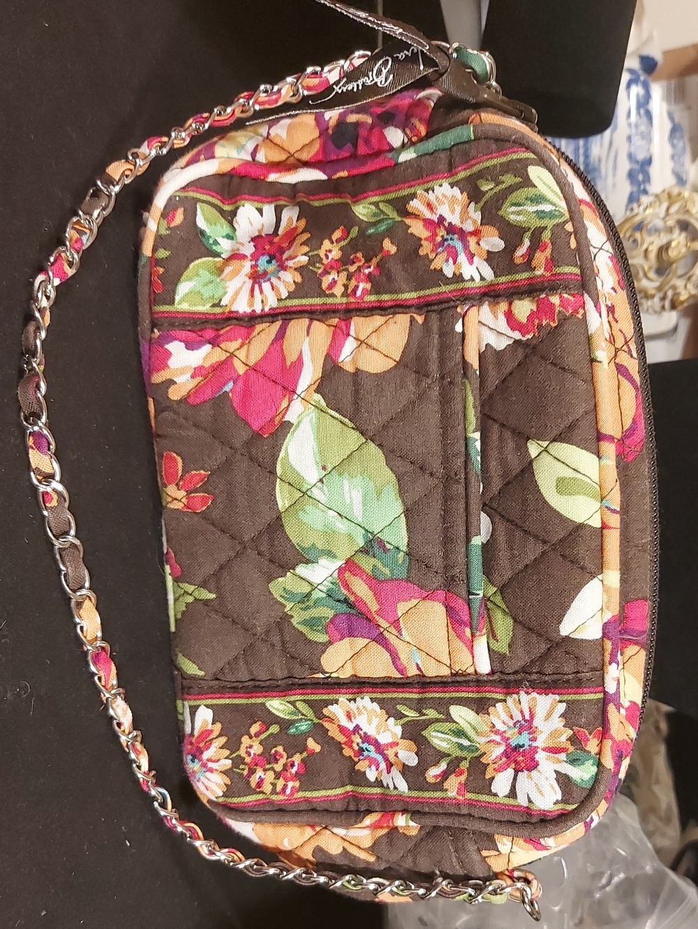 Vera Bradley Floral Chain Crossbody in Brown & Multicolor